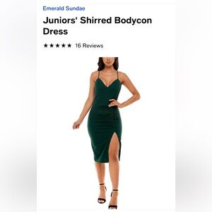 Emerald green fitted dress New With Tags
